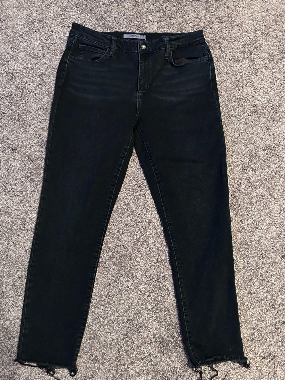 🖤Joe's Jeans Black Skinny Ankle Raw Hem 32
